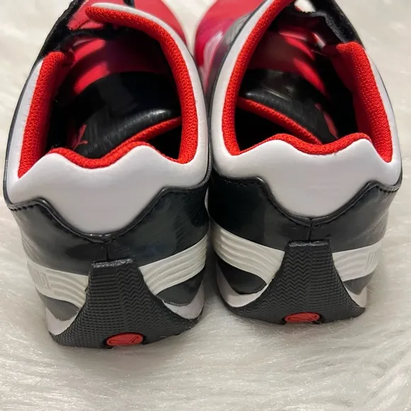 Puma Sport Lifestyle Ferrari Red Leather Sneakers Shoes Kids Youth Size 1.5