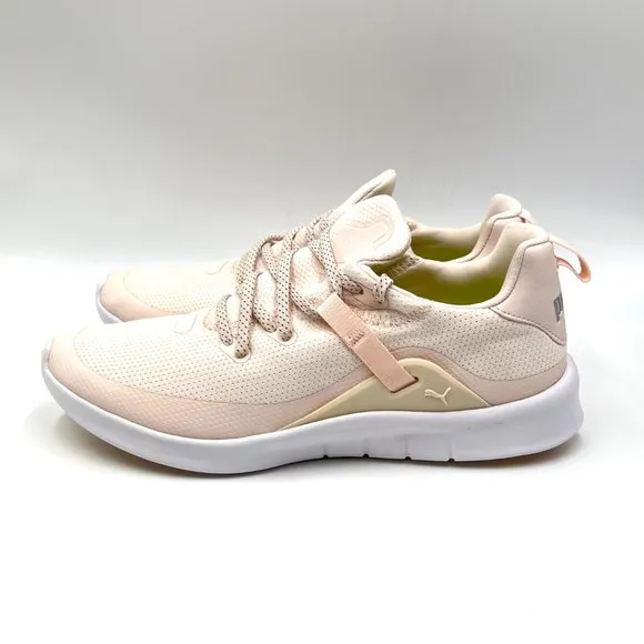 Puma Womens Laguna Fusion Sport Pink White Knit Spikeless Golf Sneakers Shoes 10