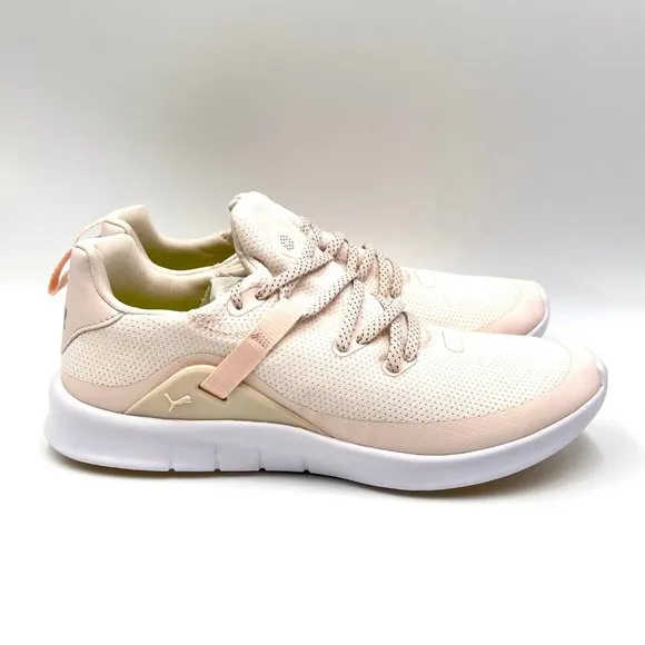 Puma Womens Laguna Fusion Sport Pink White Knit Spikeless Golf Sneakers Shoes 10
