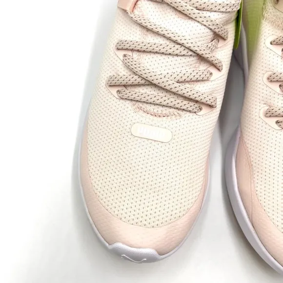 Puma Womens Laguna Fusion Sport Pink White Knit Spikeless Golf Sneakers Shoes 10