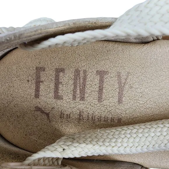 Puma X Fenty by Rihanna Women’s Size 9 Leather Bow Front Creeper Sandals