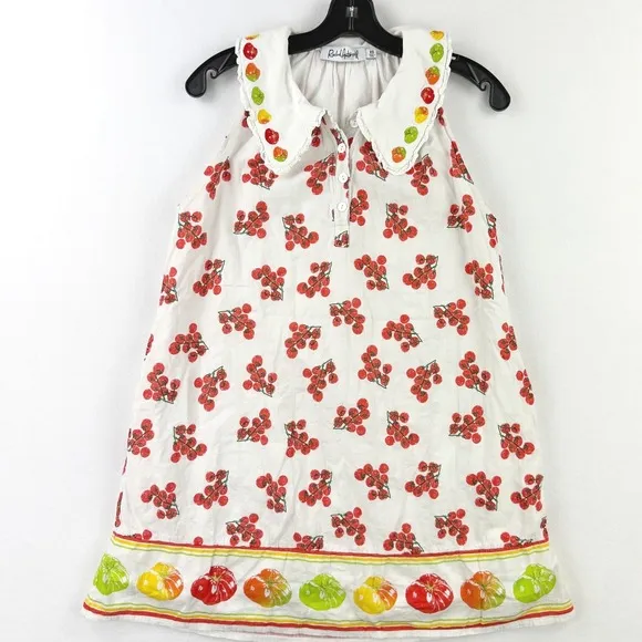 Rachel Antonoff Tanya Dress Size 0 A-Line, Sleeveless Tomato Veggie Print RTR