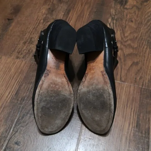 Rag &amp; Bone Black Leather Chelsea Strappy Ankle Boots Size US 8.5/ EU 38.5