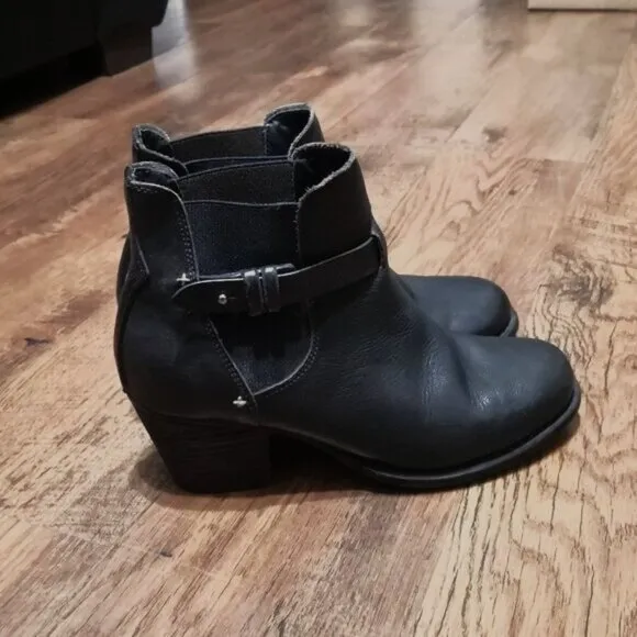 Rag &amp; Bone Black Leather Chelsea Strappy Ankle Boots Size US 8.5/ EU 38.5