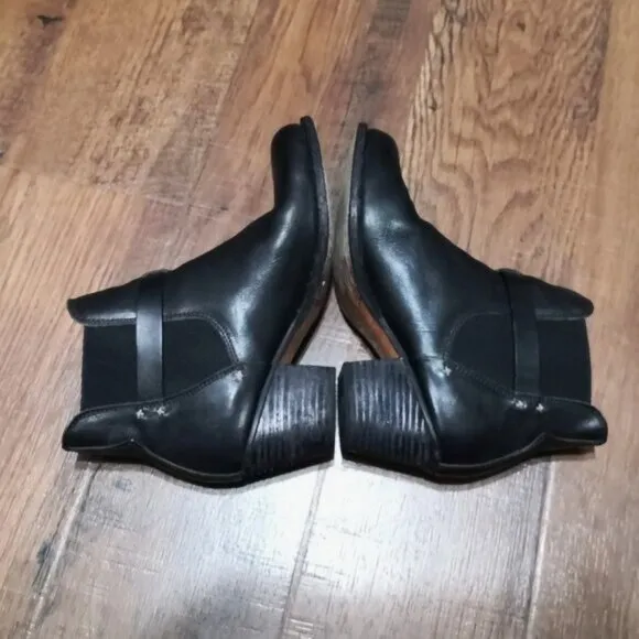 Rag &amp; Bone Black Leather Chelsea Strappy Ankle Boots Size US 8.5/ EU 38.5