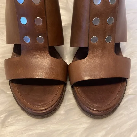 Rag &amp; Bone Charlie Brown Leather Chucky Sandals Size 37