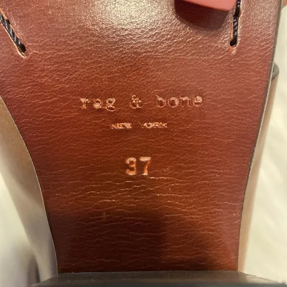 Rag &amp; Bone Charlie Brown Leather Chucky Sandals Size 37