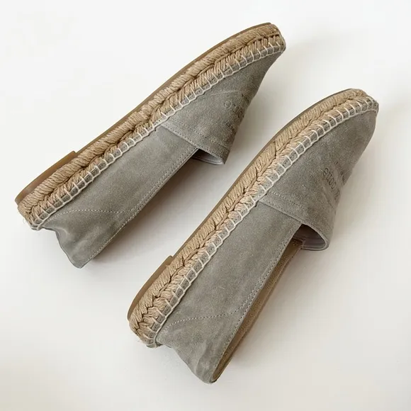 Rag &amp; Bone Edie Grey Suede Espadrille Flats