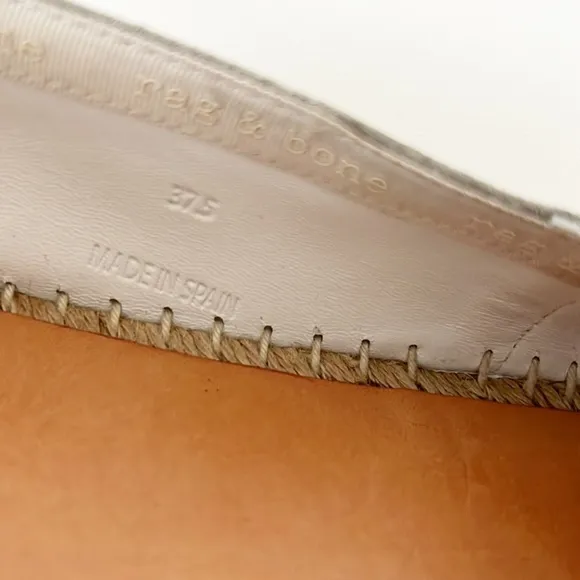 Rag &amp; Bone Edie Grey Suede Espadrille Flats