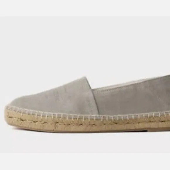 Rag &amp; Bone Edie Grey Suede Espadrille Flats