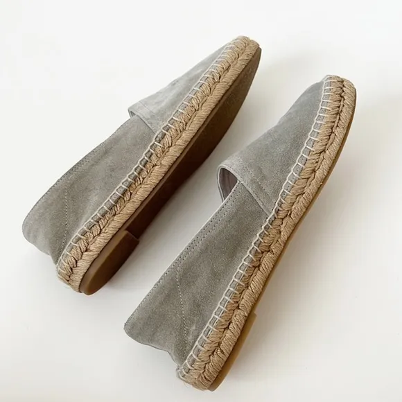 Rag &amp; Bone Edie Grey Suede Espadrille Flats