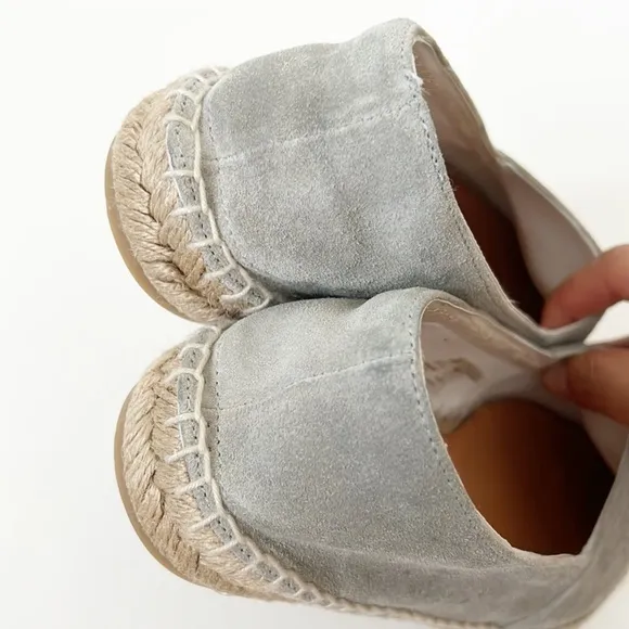 Rag &amp; Bone Edie Grey Suede Espadrille Flats