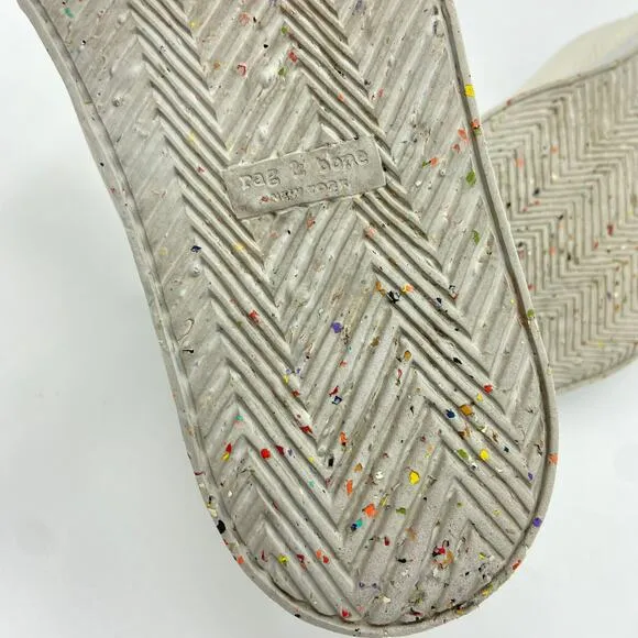 Rag &amp; Bone Leather Revival Low Top Sneakers Size 38 EU‎ 8 US Antique White