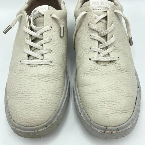 Rag &amp; Bone Leather Revival Low Top Sneakers Size 38 EU‎ 8 US Antique White