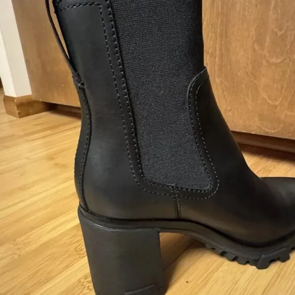 Rag &amp; Bone Shiloh Mid Chelsea Boot Sz 8.5 38.5 Black Ankle Boot NEW Retail $550