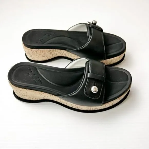 Rag &amp; Bone Women's Black Ragbone Sommer Wedge Sandal size 8