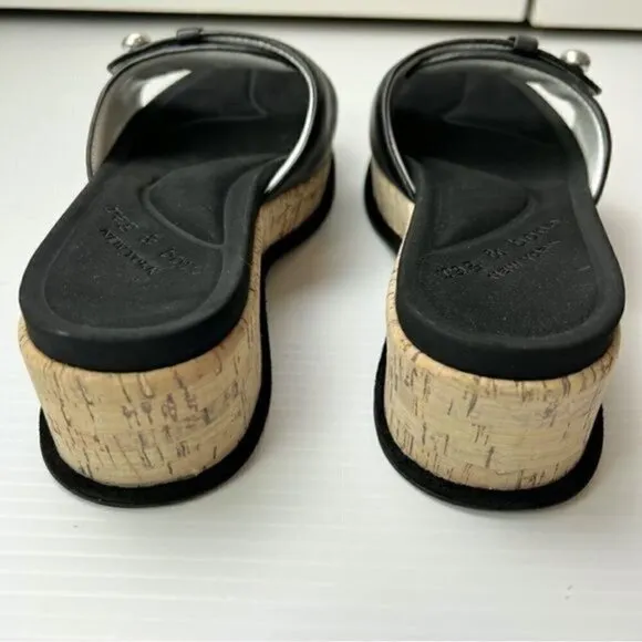 Rag &amp; Bone Women's Black Ragbone Sommer Wedge Sandal size 8