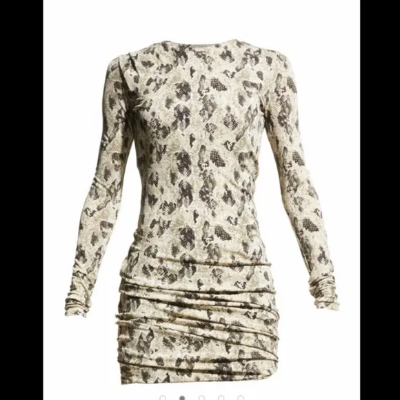 Rag and Bone snake print draped mini dress