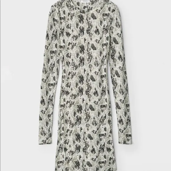 Rag and Bone snake print draped mini dress