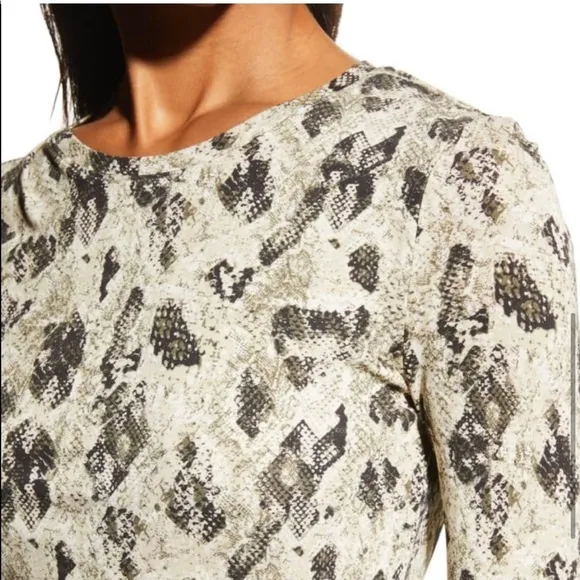 Rag and Bone snake print draped mini dress