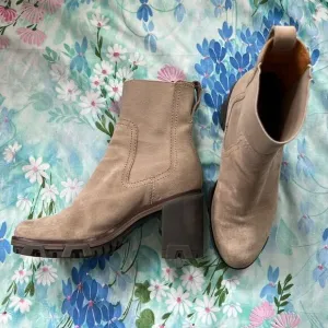 Rag &amp; Bone Shiloh Mid Chelsea Suede Taupe Boots - 39.5