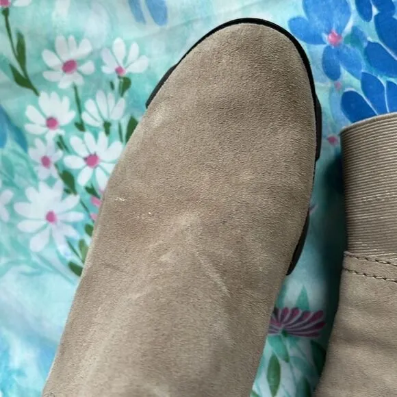 Rag &amp; Bone Shiloh Mid Chelsea Suede Taupe Boots - 39.5