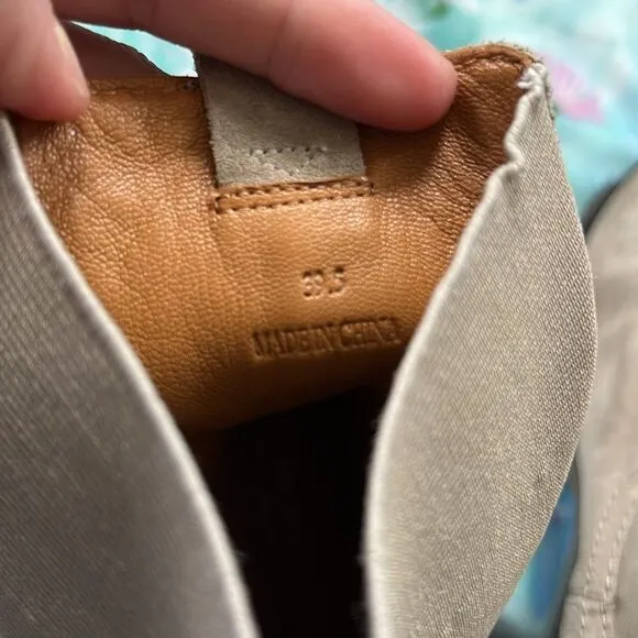 Rag &amp; Bone Shiloh Mid Chelsea Suede Taupe Boots - 39.5