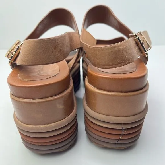 Rahya Grey Leather Chunky Platform Summer Sandals