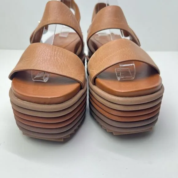 Rahya Grey Leather Chunky Platform Summer Sandals