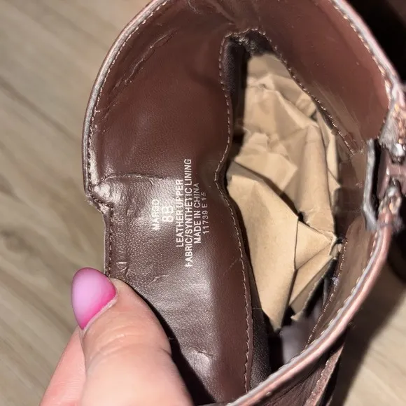 Ralph Lauren Margo Brown Leather Chelsea Boots Size 8B