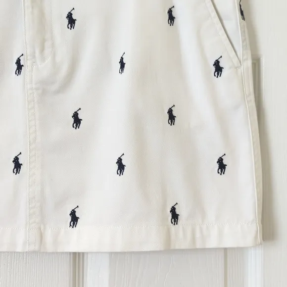 Ralph Lauren Sport Y2K Vintage Polo Logo Embroidered Low Waisted Mini Skirt 10