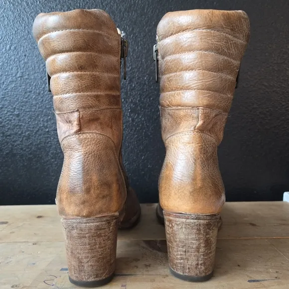 Rare BedStu Cobbler Series OnRush Tan Rustic Boots 9.5
