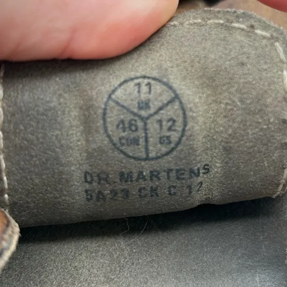 RARE DR MARTENS Sandals Mens Size 12 Brown Leather Fisherman Made In ENGLAND Y2K