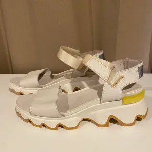 RARE Sorel Kinetic Sporty Sandals White Chunky Heel Women’s Size 11