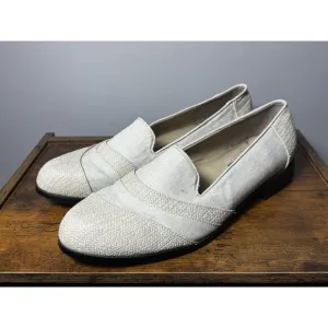 Rare Vintage 80s 90s Roberto Chillini Loafers Sz 12 Woven Beige Preppy Slip-On