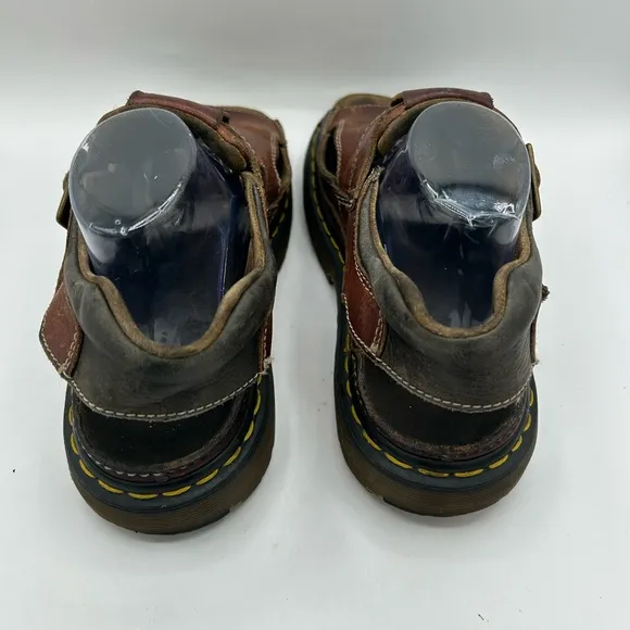 RARE Vintage Dr Doc Martens  Sandals Mens 11 Brown Leather Fisherman Chunky 8A60
