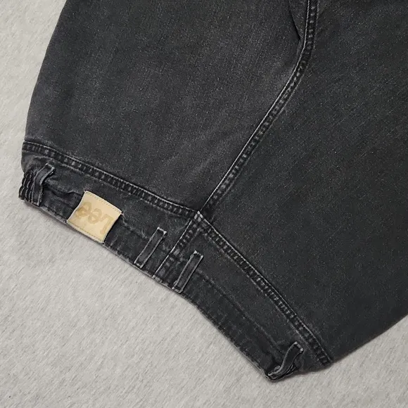 RARE!! Vintage Plus Size Lee High Rise Baggy Tapered Leg Black Denim Mom Jeans
