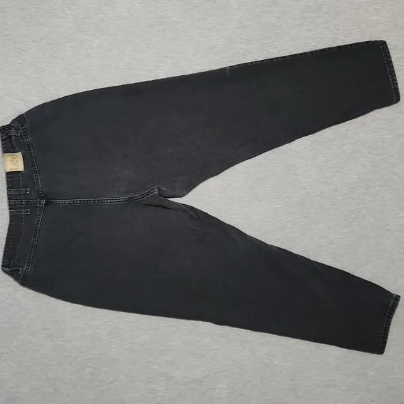 RARE!! Vintage Plus Size Lee High Rise Baggy Tapered Leg Black Denim Mom Jeans