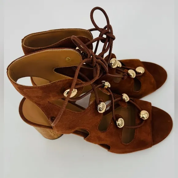 Rebecca Minkoff‎ Adiv Boho Lace Up Sandals with Heels Size 8.5