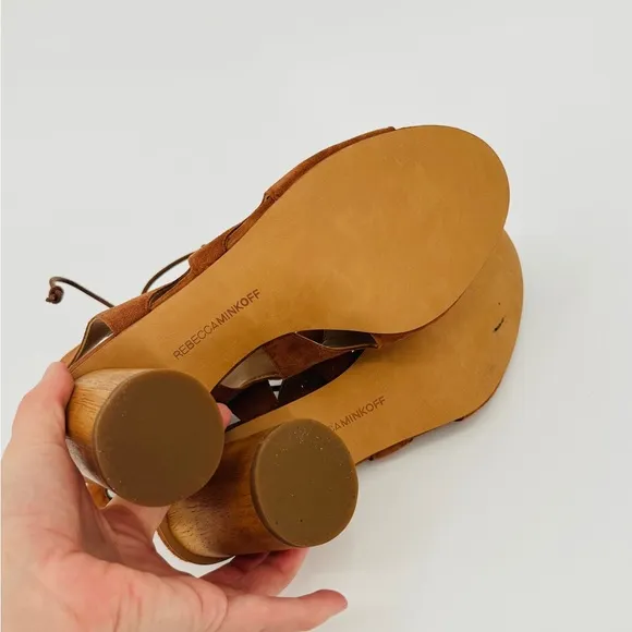 Rebecca Minkoff‎ Adiv Boho Lace Up Sandals with Heels Size 8.5