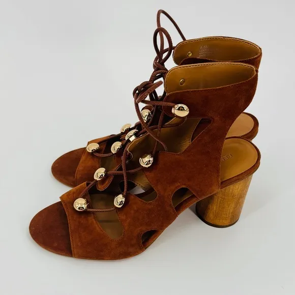 Rebecca Minkoff‎ Adiv Boho Lace Up Sandals with Heels Size 8.5