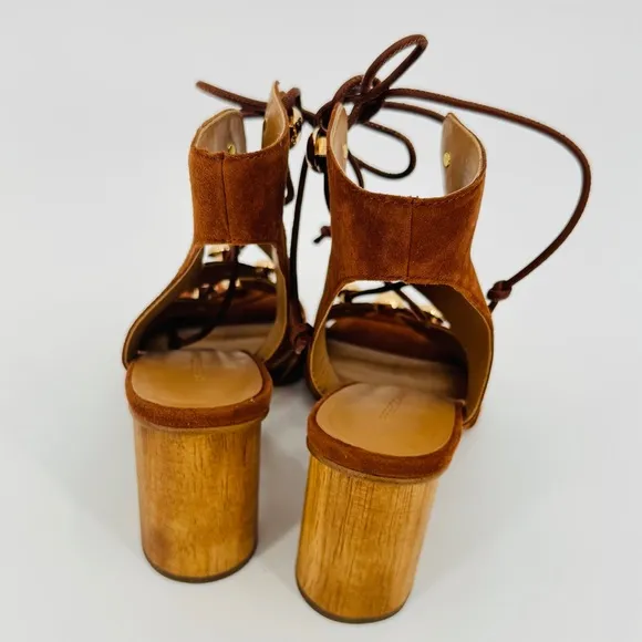 Rebecca Minkoff‎ Adiv Boho Lace Up Sandals with Heels Size 8.5