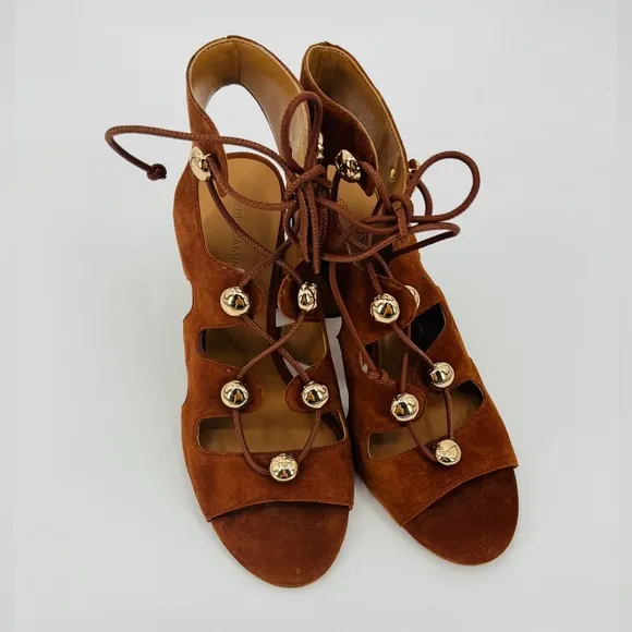 Rebecca Minkoff‎ Adiv Boho Lace Up Sandals with Heels Size 8.5