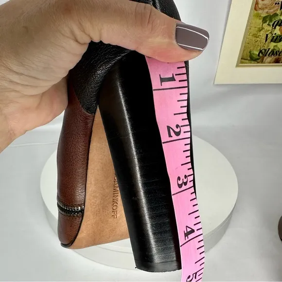 Rebecca Minkoff DAlli Brown/Black Ankle Zip Leather Boots Size 10M