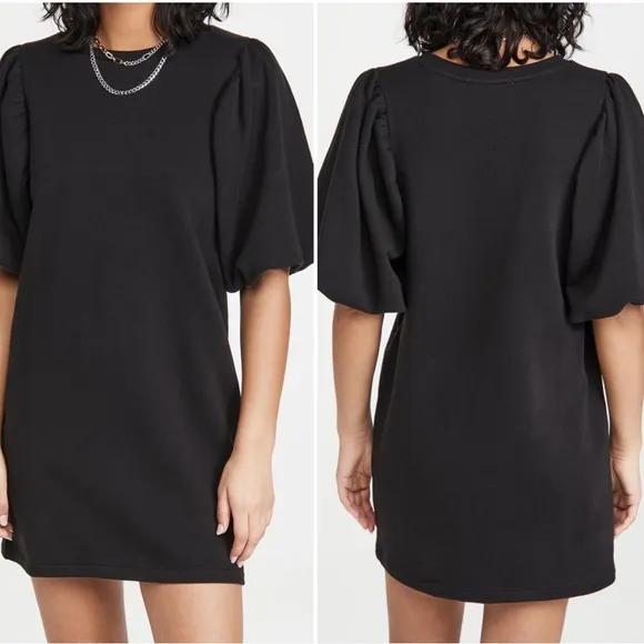 Rebecca Minkoff Mina Elbow Puff Sleeve French Terry Dress Size XSmall