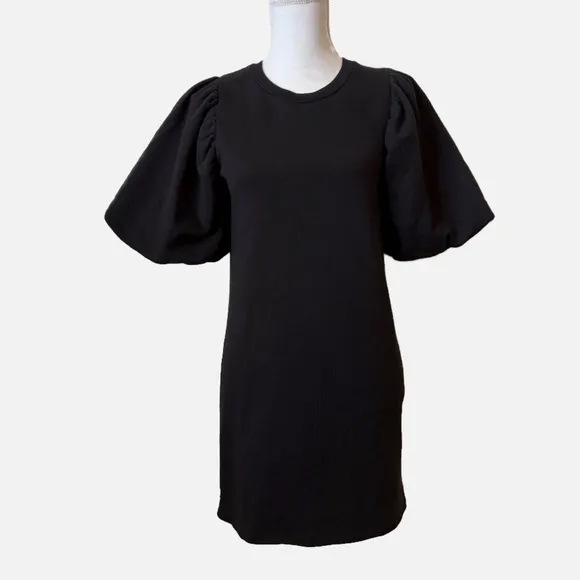Rebecca Minkoff Mina Elbow Puff Sleeve French Terry Dress Size XSmall