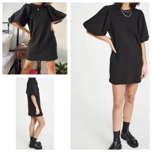 Rebecca Minkoff Mina Elbow Puff Sleeve French Terry Dress Size XSmall