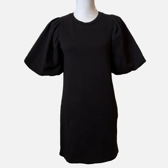 Rebecca Minkoff Mina Elbow Puff Sleeve French Terry Dress Size XSmall