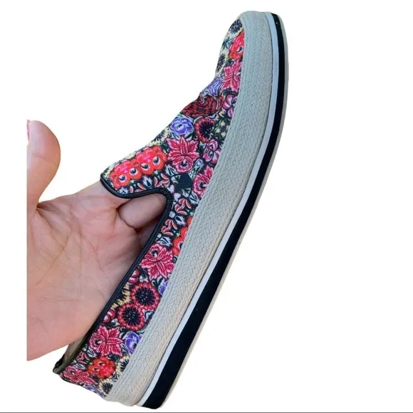 Rebecca Minkoff Sisa Shoes Size 9.5 Canvas Floral Slip On Loafers.