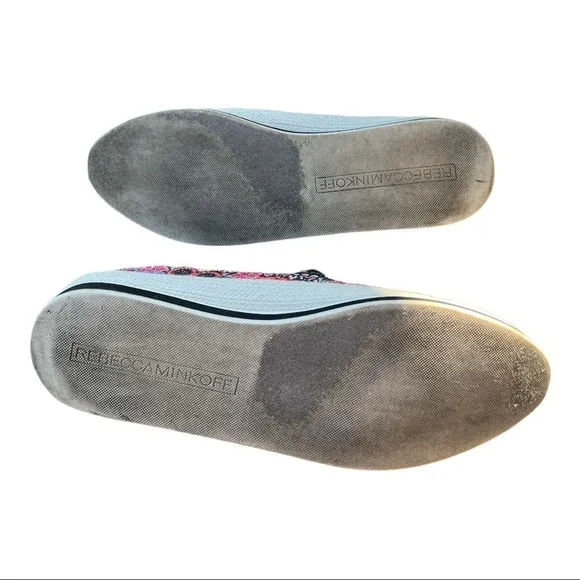 Rebecca Minkoff Sisa Shoes Size 9.5 Canvas Floral Slip On Loafers.